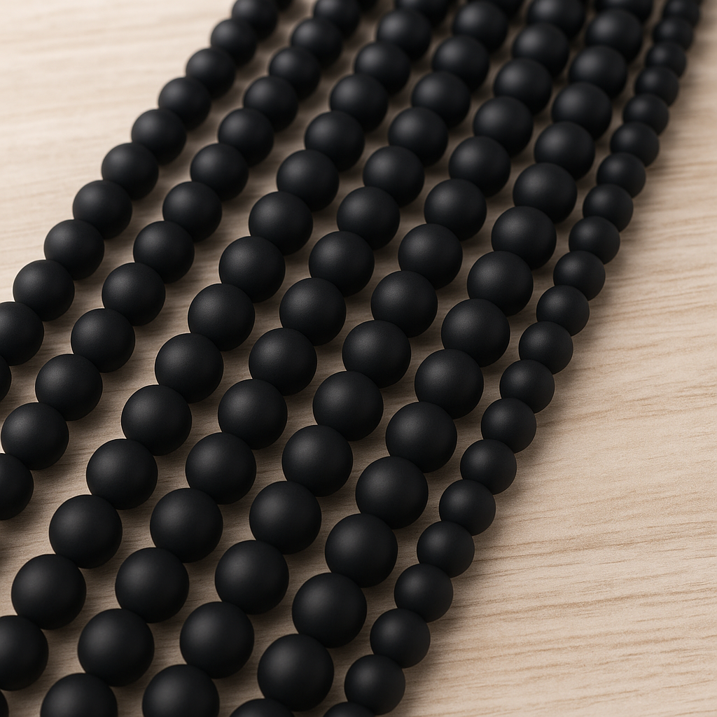 Matte Black Beads